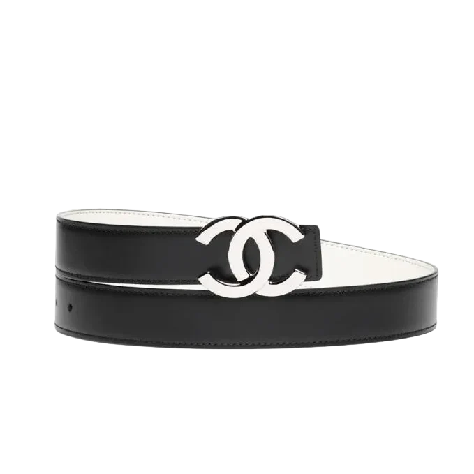 CHANEL leather belt - Black
