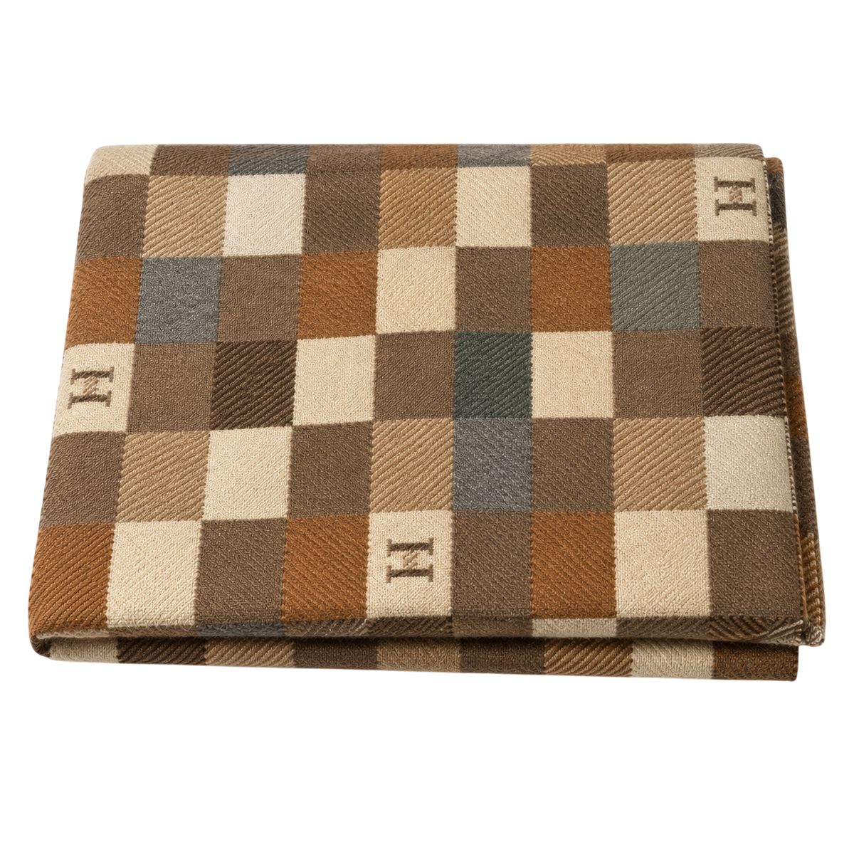 Hermes Block Scarf - Brown