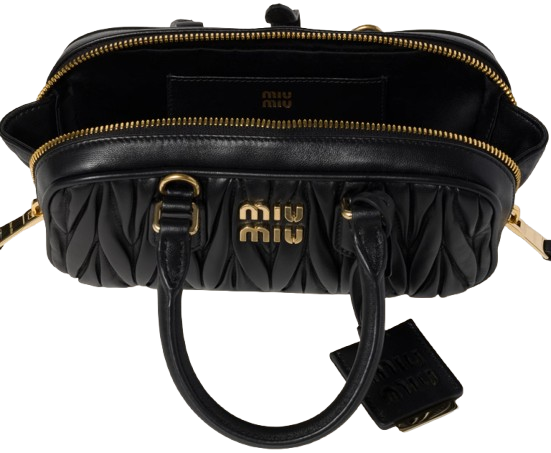 Miu Miu Arcadie Matelassé Nappa - Black