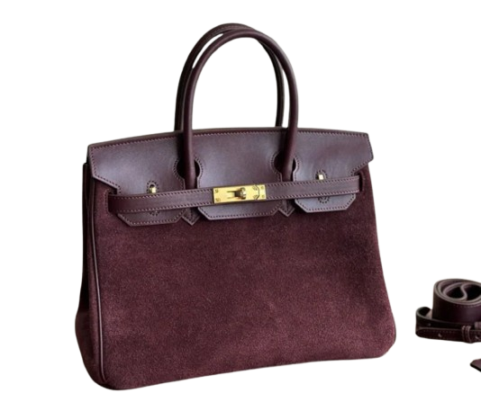 Hermès Birkin Suede Leather 30 - Burgundy