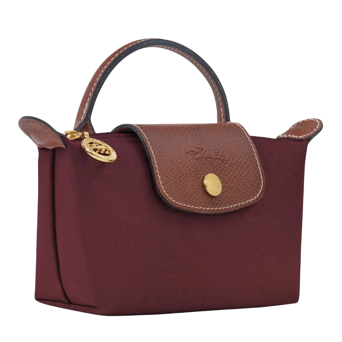 Longchamp – Le Pliage Original Pouch With Handle - Burgundy