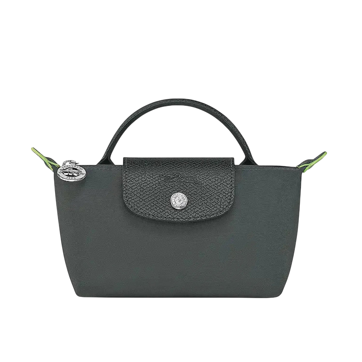 Longchamp – Le Pliage Original Pouch With Handle - Full Gray
