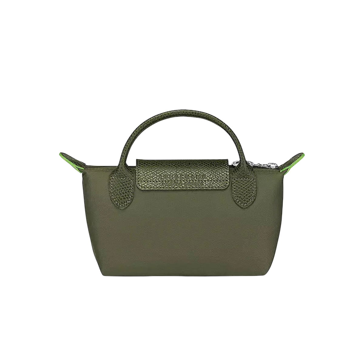 Longchamp – Le Pliage Original Pouch With Handle - Olive Green