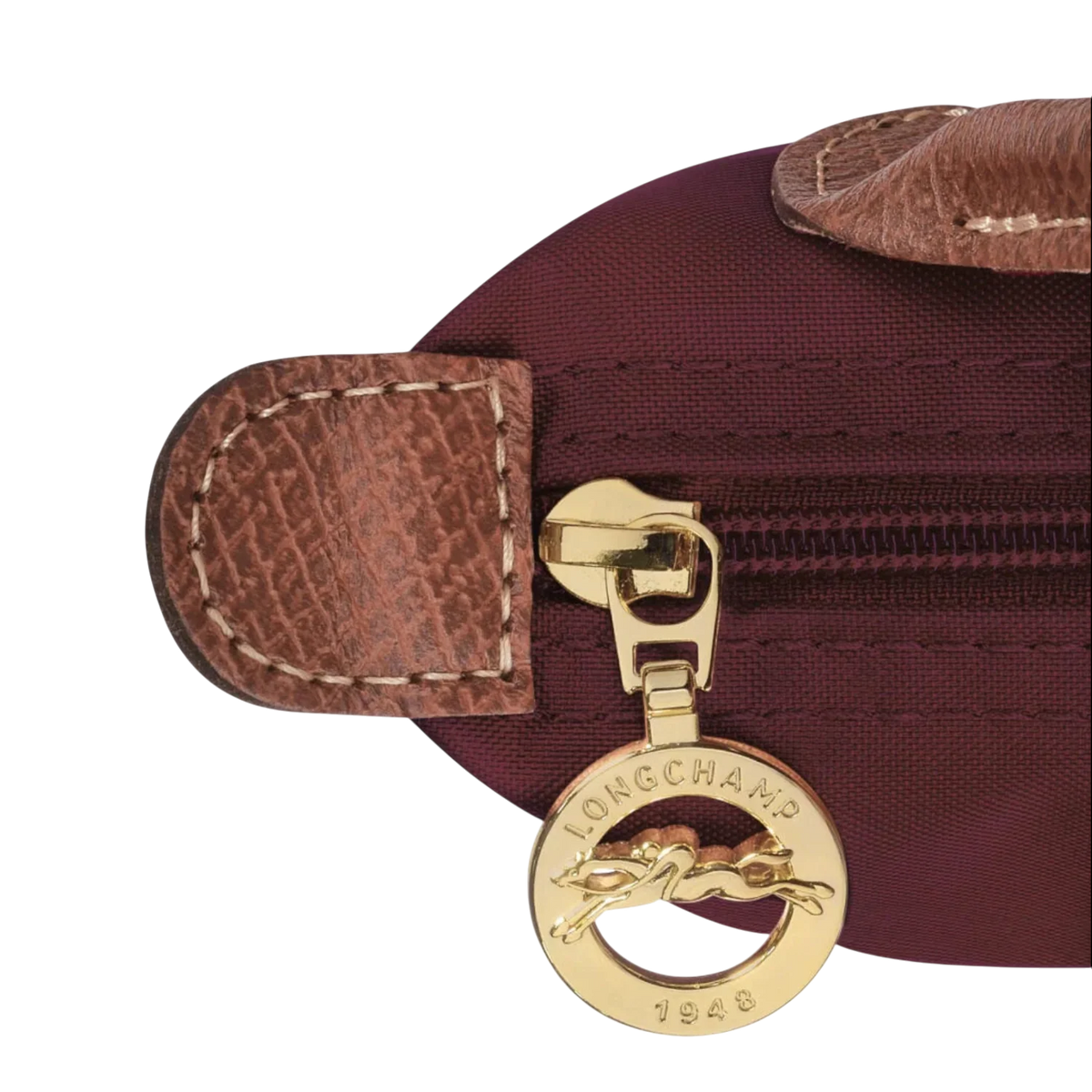 Longchamp – Le Pliage Original Pouch With Handle - Burgundy