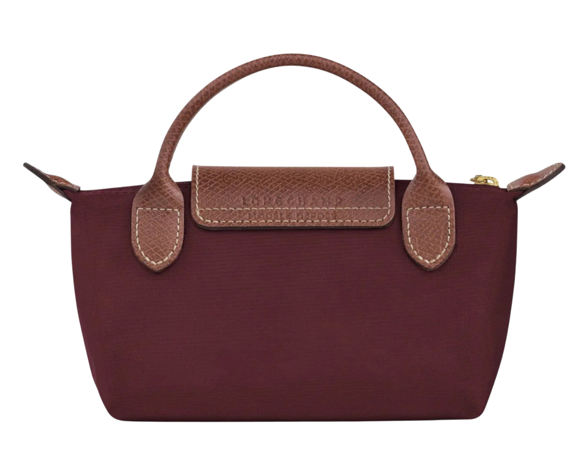 Longchamp – Le Pliage Original Pouch With Handle - Burgundy