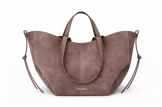 Dark Brown Suede Polene Cyme - Large