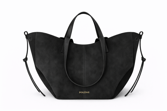 Black Suede Polene Cyme - Large