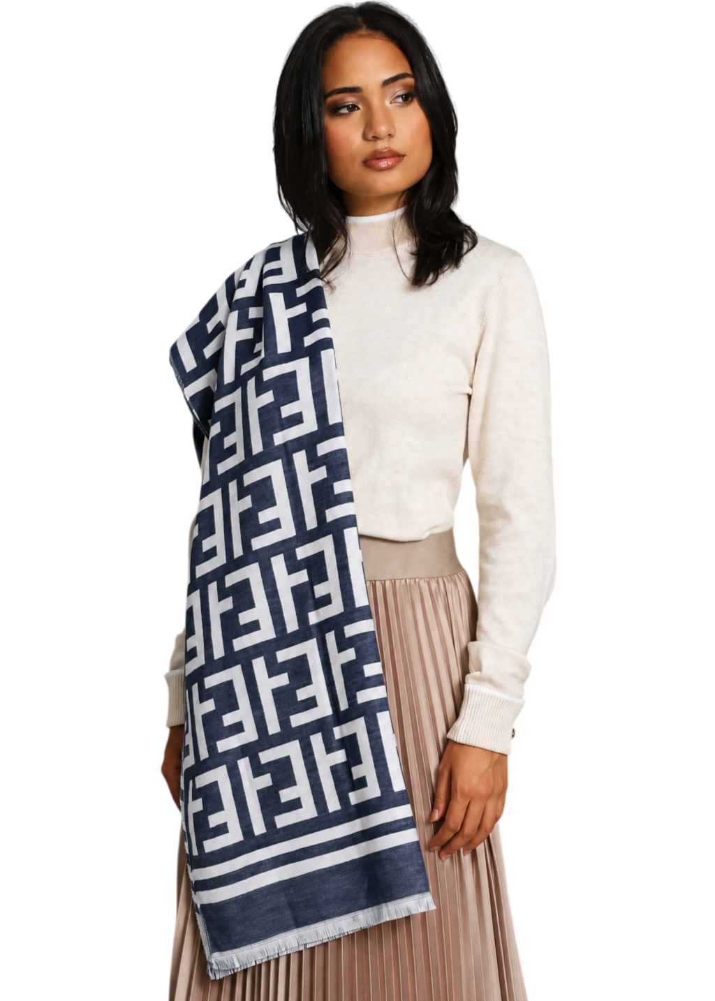 Fendi Scarf - Navy