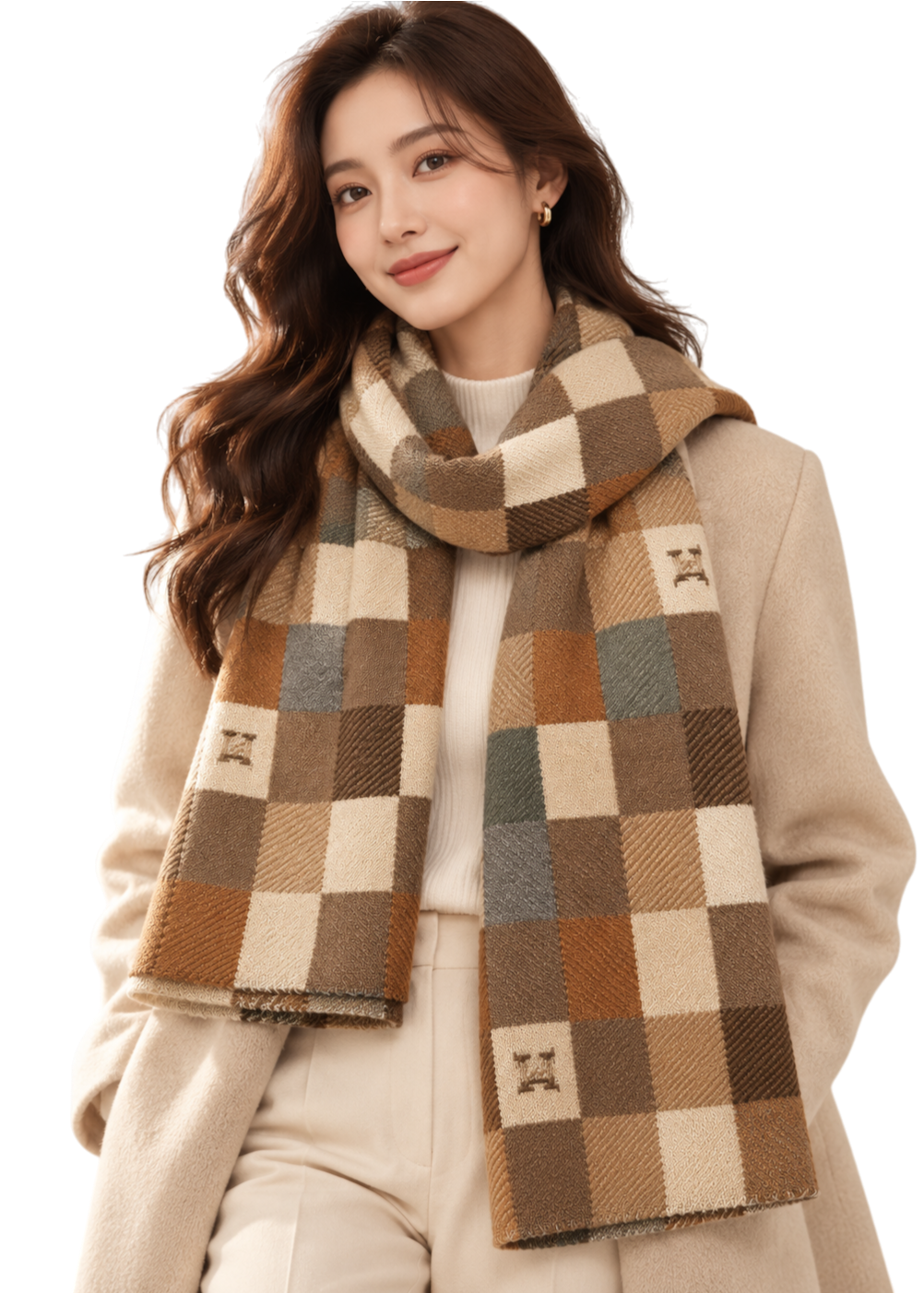 Hermes Block Scarf - Brown