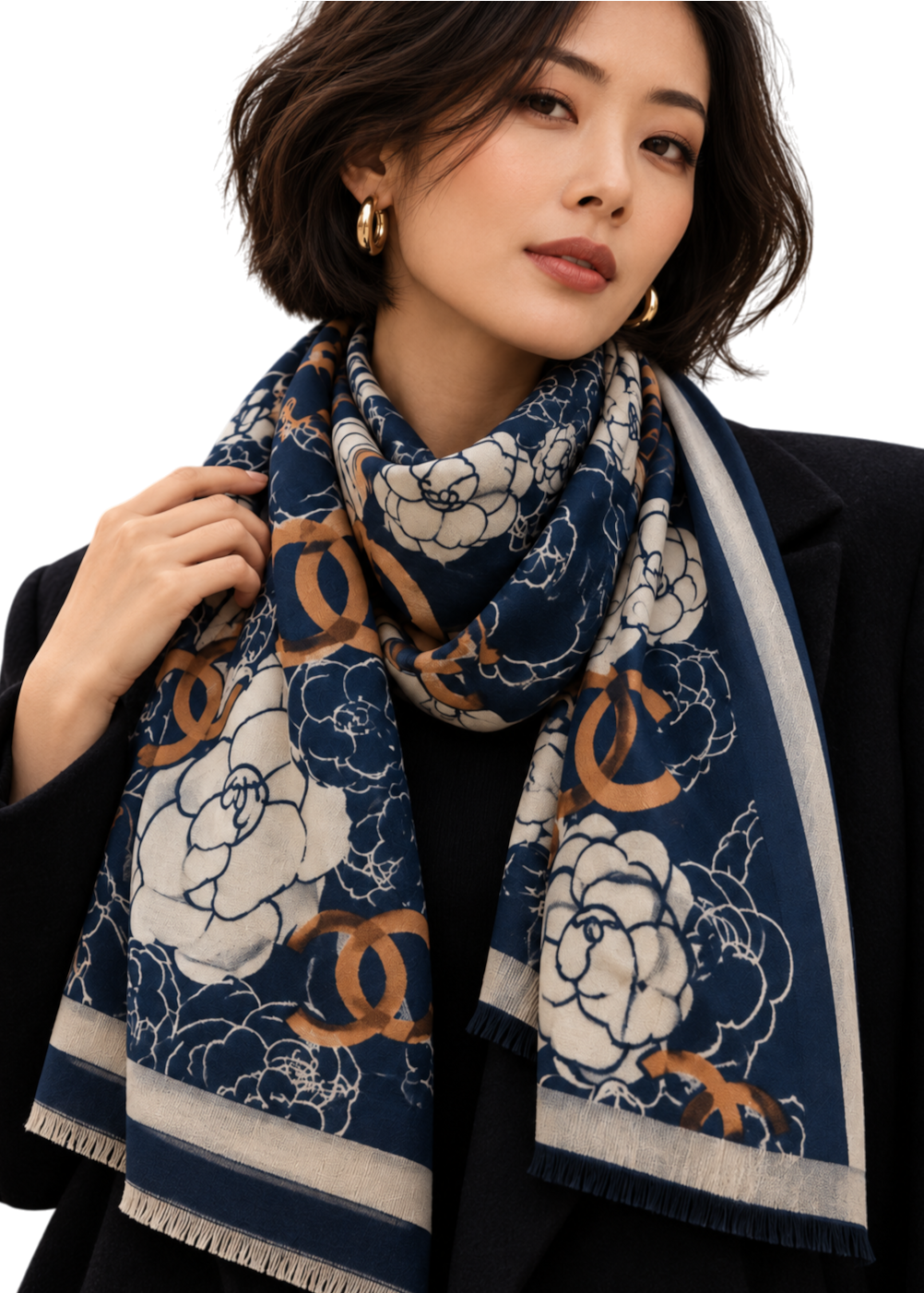 Chanel Scarf - Navy