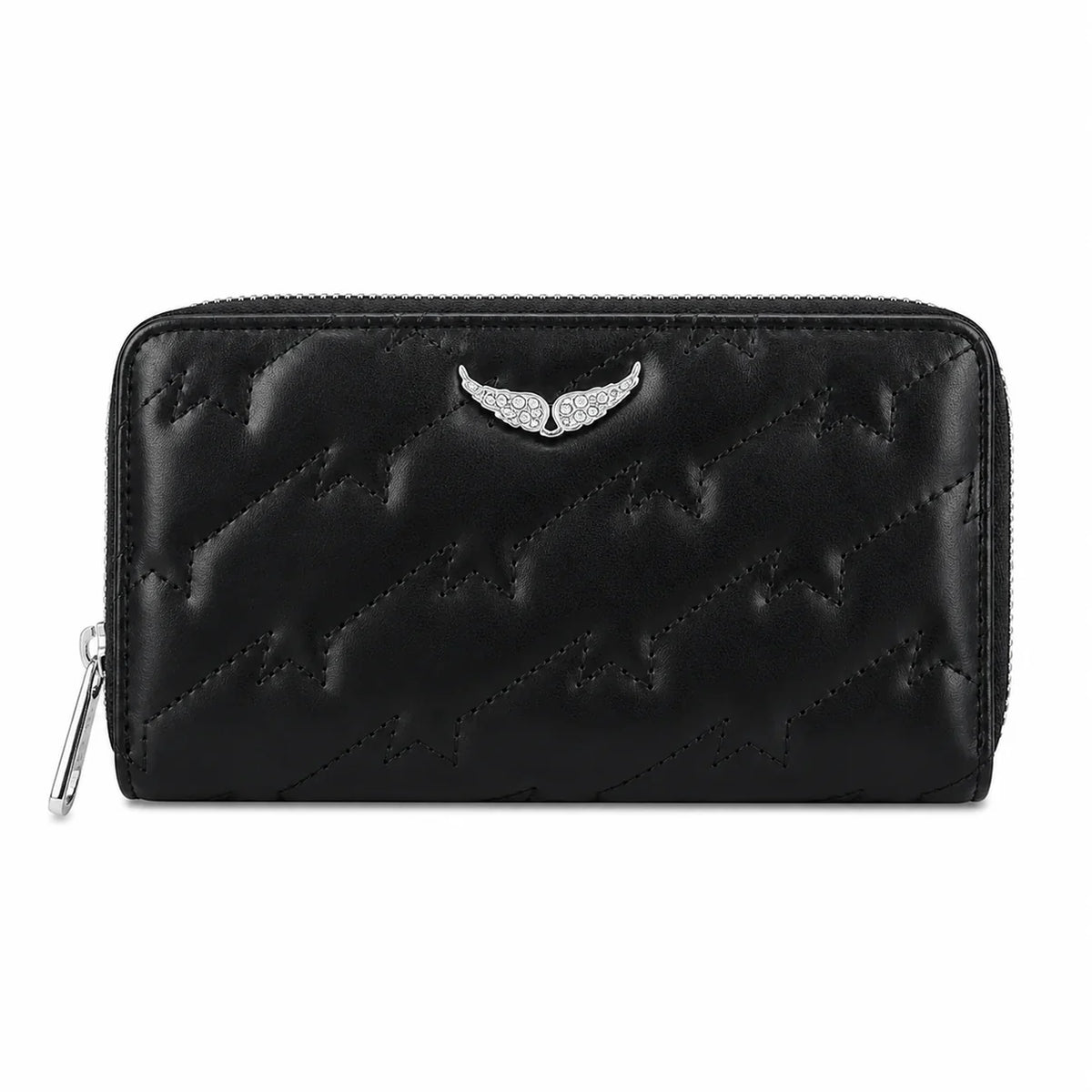 Zadig & Voltaire – Black Quilted Lambskin Leather Wallet