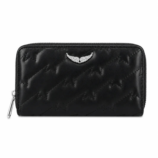 Zadig & Voltaire – Black Quilted Lambskin Leather Wallet