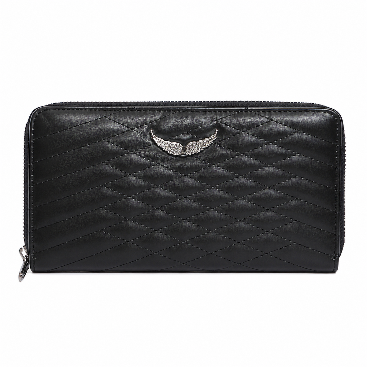 Zadig & Voltaire – Black Wings Zip-Around Wallet