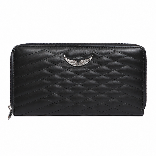 Zadig & Voltaire – Black Wings Zip-Around Wallet