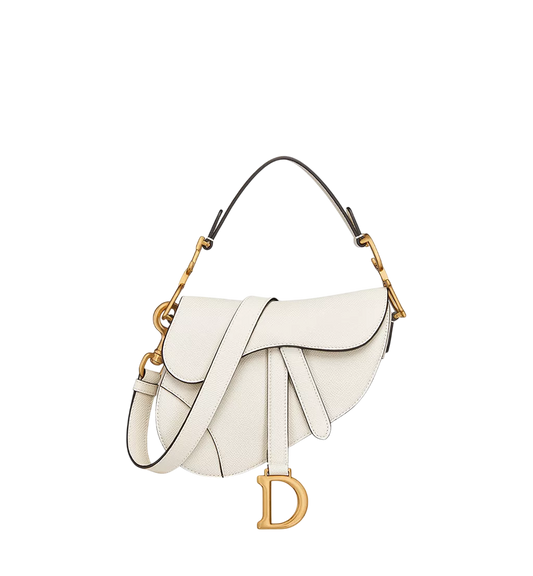 Christian Dior Saddle Bag - White