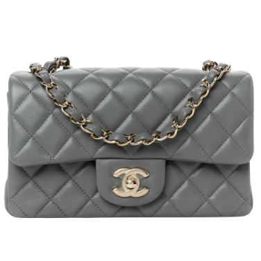 Chanel Quilted Flap Bag - Grey