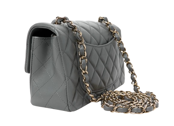 Chanel Quilted Flap Bag - Grey