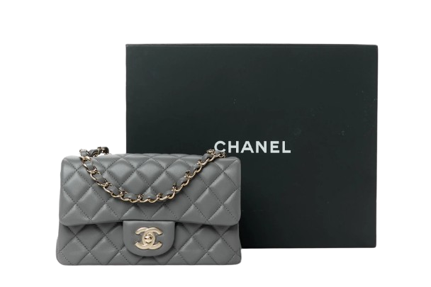 Chanel Quilted Flap Bag - Grey