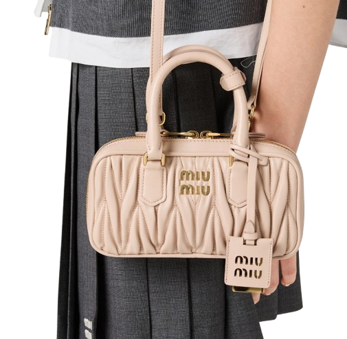 Miu Miu Arcadie Matelassé Nappa - Pink