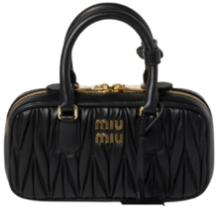 Miu Miu Arcadie Matelassé Nappa - Black