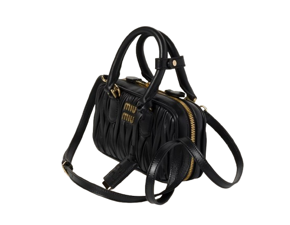 Miu Miu Arcadie Matelassé Nappa - Black