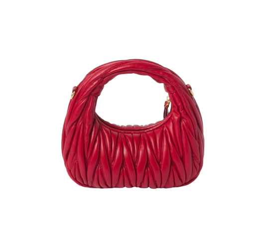 Miu Miu Wander Matelassé Hobo Bag - Red