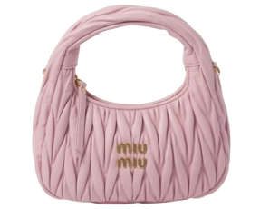Miu Miu Wander Matelassé Hobo Bag - Pink