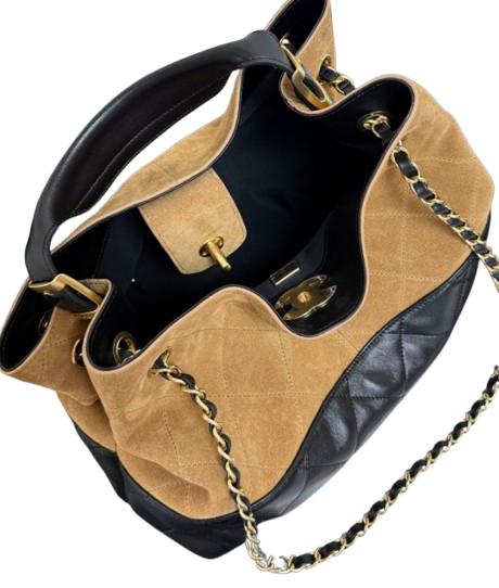 Chanel Coco Hobo Bag - Black/Beige