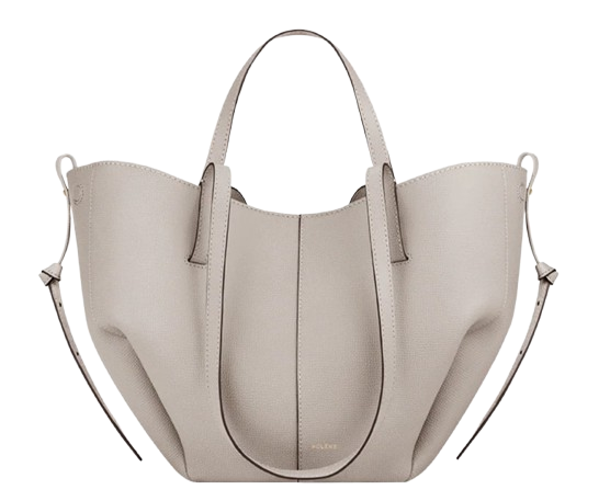 Polene Cyme White Tote Bag - Medium