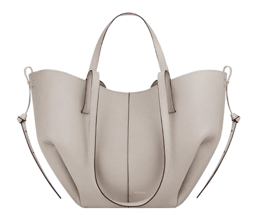 Polene Cyme White Tote Bag - Medium