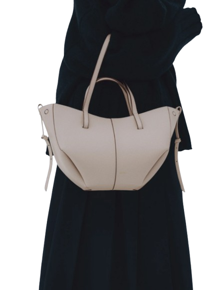 Polene Cyme White Tote Bag - Medium