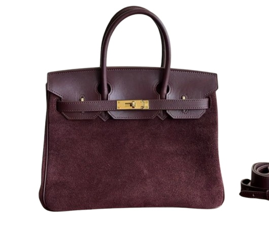 Hermès Birkin Suede Leather 30 - Burgundy