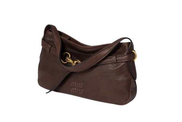 Miu Miu Aventure nappa leather shoulder bag - Brown