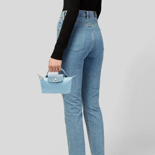 Longchamp – Le Pliage Original Pouch With Handle - Sky Blue