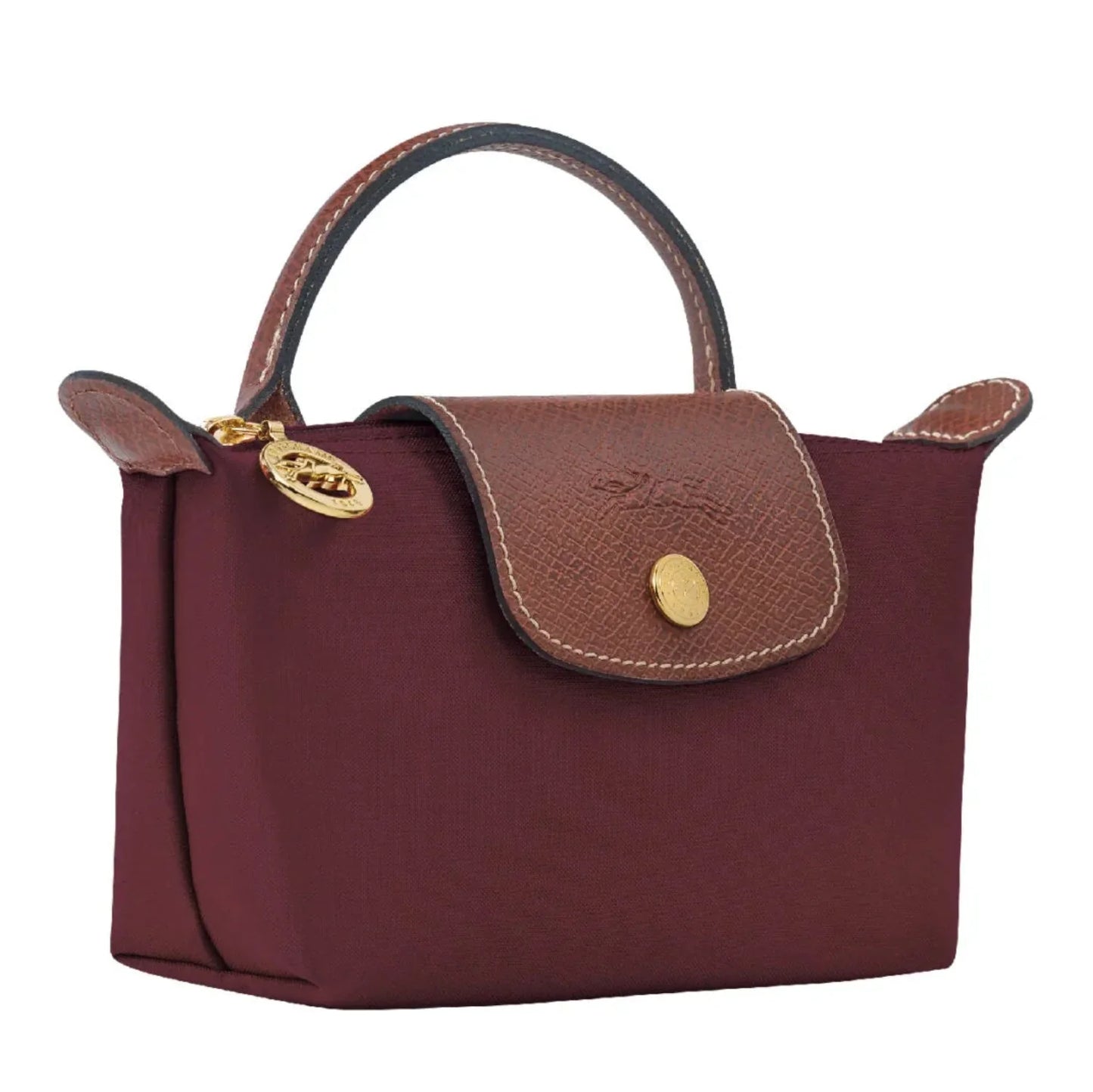 Longchamp – Le Pliage Original Pouch With Handle - Burgundy