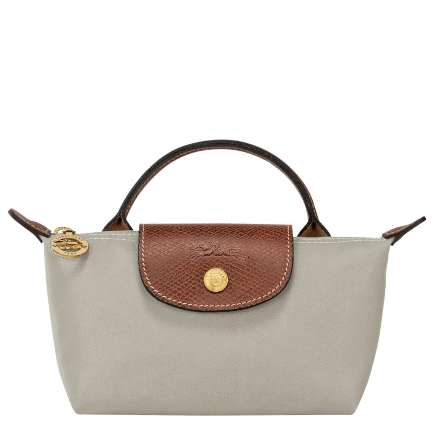Longchamp – Le Pliage Original Pouch With Handle - Gray