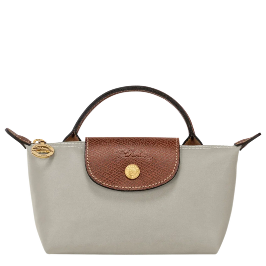 Longchamp – Le Pliage Original Pouch With Handle - Gray