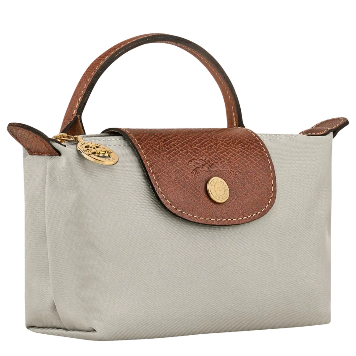 Longchamp – Le Pliage Original Pouch With Handle - Gray