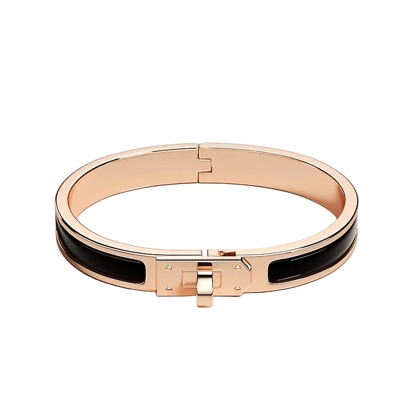 Hermes Kelly Clic Bracelet - Rose Gold / Black#rose-gold-black