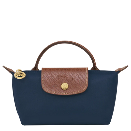 Longchamp – Le Pliage Original Pouch With Handle - Navy Blue