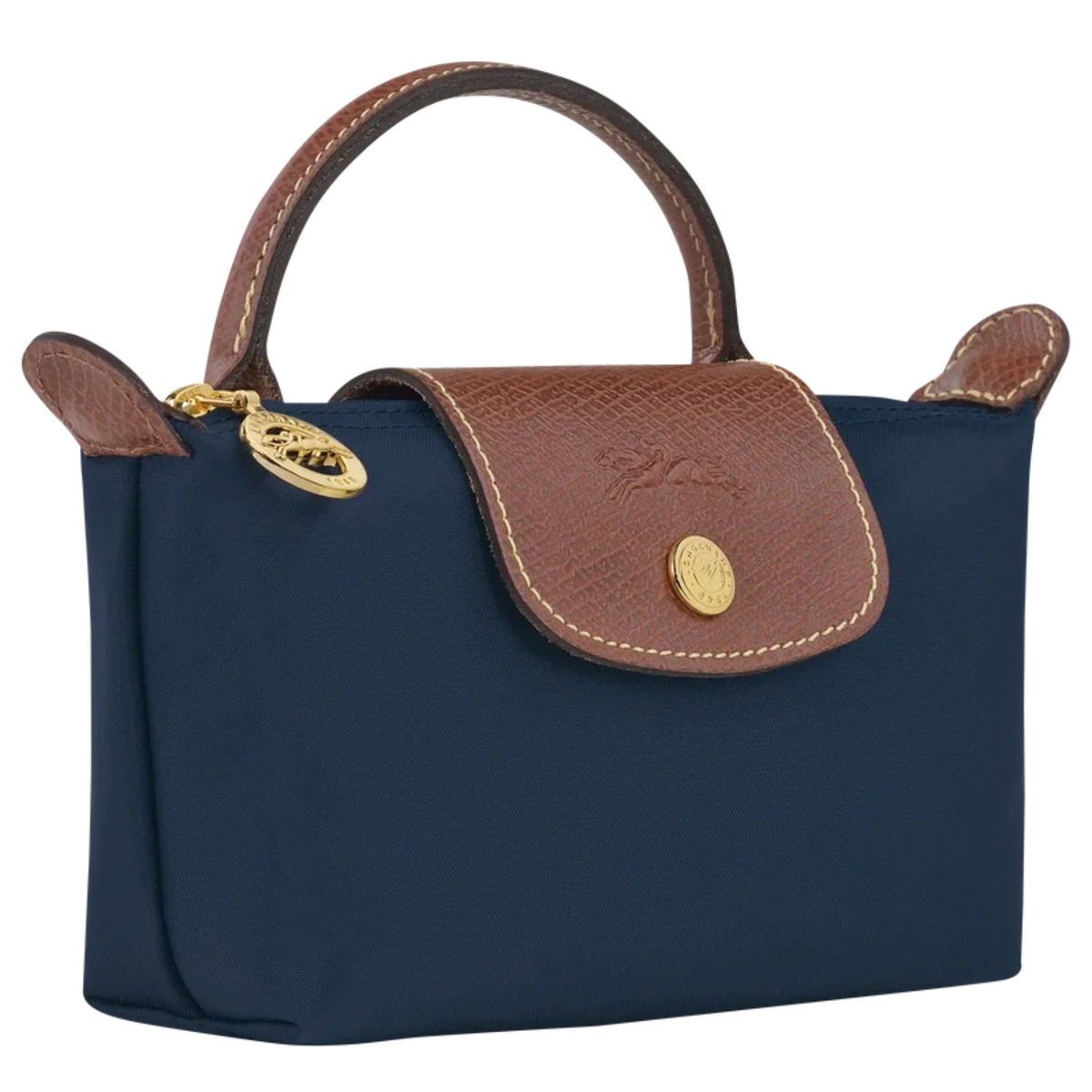 Longchamp – Le Pliage Original Pouch With Handle - Navy Blue