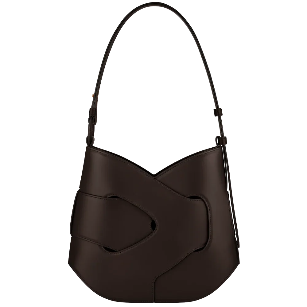 Polène Nodde Hobo bag - Dark Brown