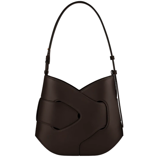 Polène Nodde Hobo bag - Dark Brown